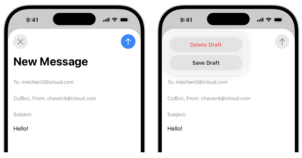 Apple HIG Action Sheet 예시